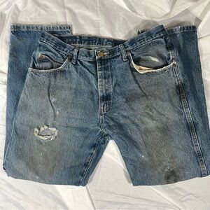 Wrangler 965T1MR Regular Fit Straight Leg Jeans - 36 x 30 - Well Worn